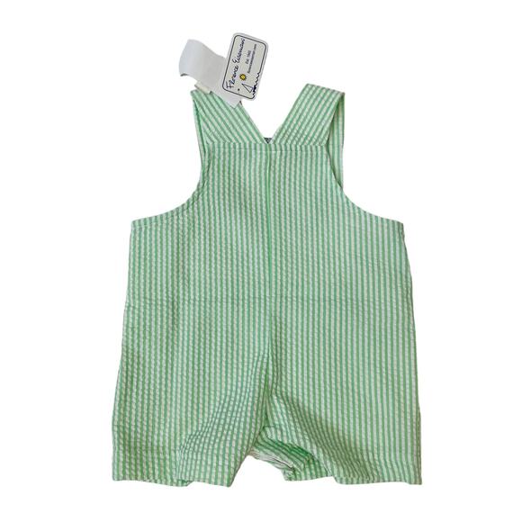 NWT Florence Eiseman 9M Seersucker Shortall With Baseball Bat & Glove - Picture 6 of 7